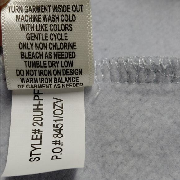 SELF E Womens Jacket Size XS Gray Y2K Cropped Hoodie Full Zip Quilted Heart NWT - Picture 10 of 10